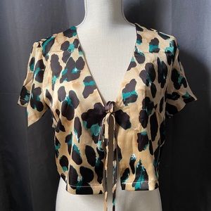 Leopard print crop top